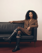 The Bellina Black Leather Women’s Knee-High Women Boot