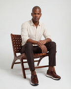 The Obsidian Tan  Python Leather Men Sneaker