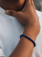 Lapis Lazuli Beaded Bracelet - Chain Fit