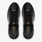 The Caesars Black Leather  Men Sneaker