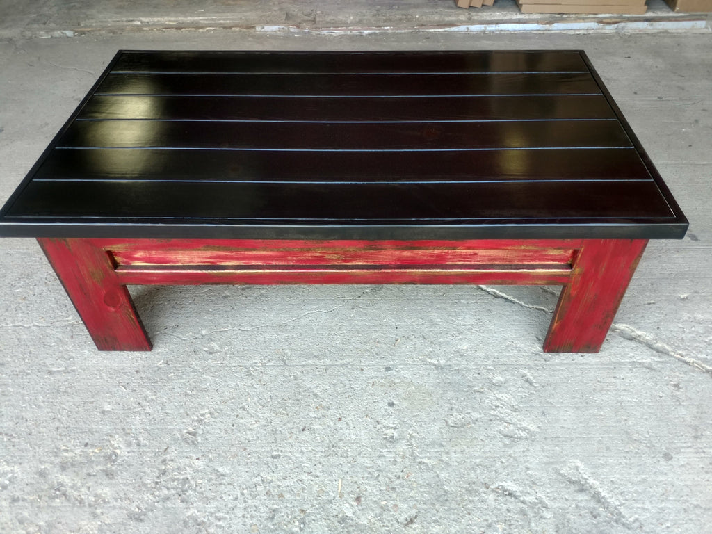 Modern Wooden Sliding Top Coffee Table