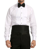 Men's Black Satin Cummerbund & Bow Tie Set – Adjustable Tuxedo Set