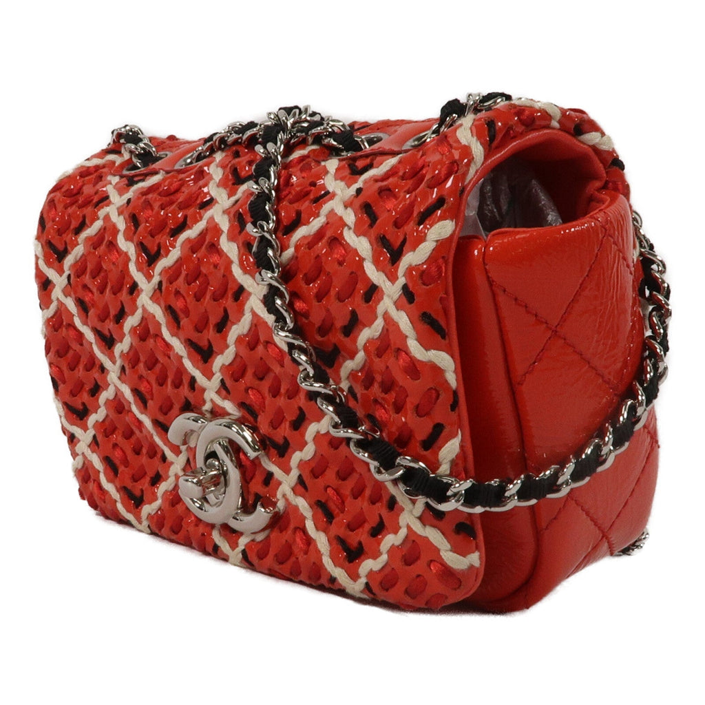 Chanel Woven Stitch Mini Flap · Patent