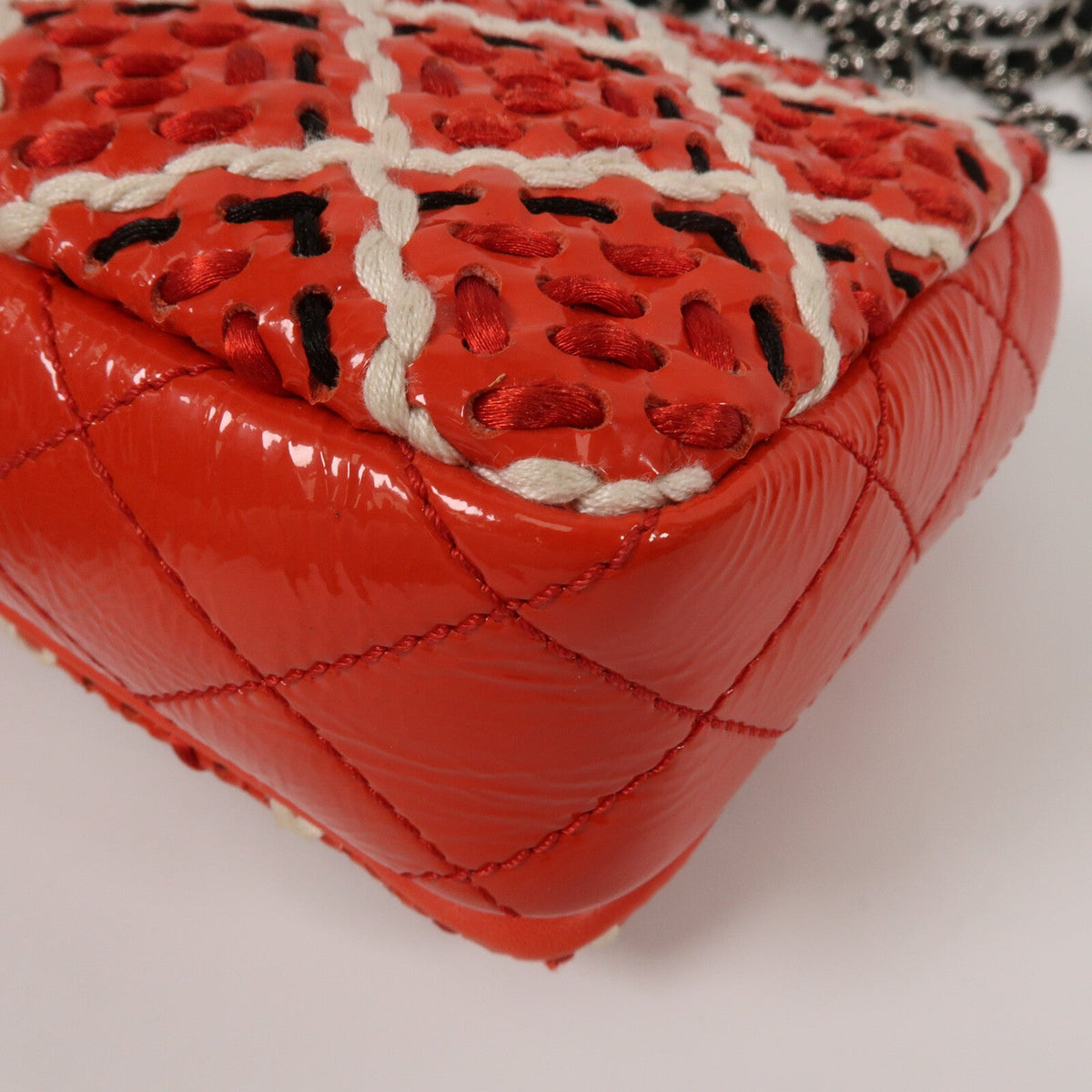 Chanel Woven Stitch Mini Flap · Patent