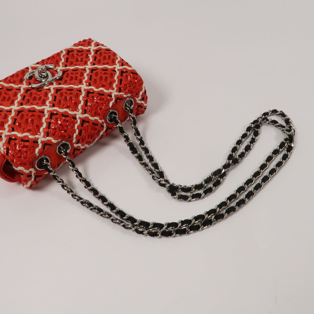 Chanel Woven Stitch Mini Flap · Patent