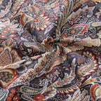 Men's Hawaiian Shirt Scroll Pattern Print Cotton Button-down Short Sleeve Aloha Shirt