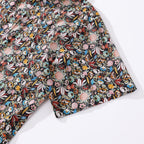 Men's Hawaiian Shirt Vintage Gothic Design Print Cotton Button-down Short Sleeve Aloha Shirt