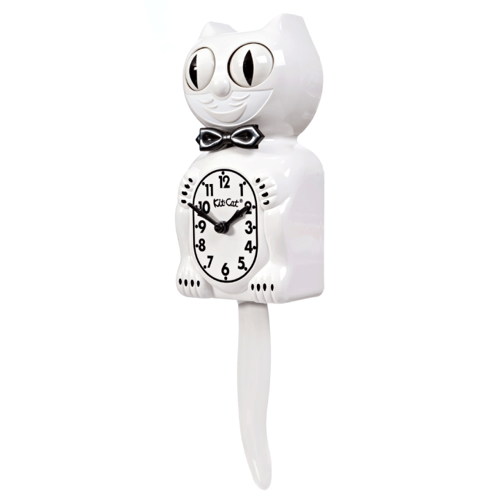 Classic White Gentleman Kit-Cat Klock