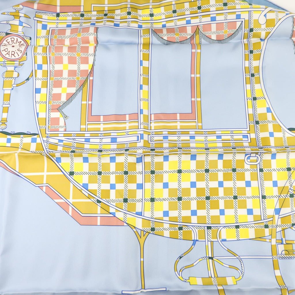 Hermès Silk Carré 90 · Azure