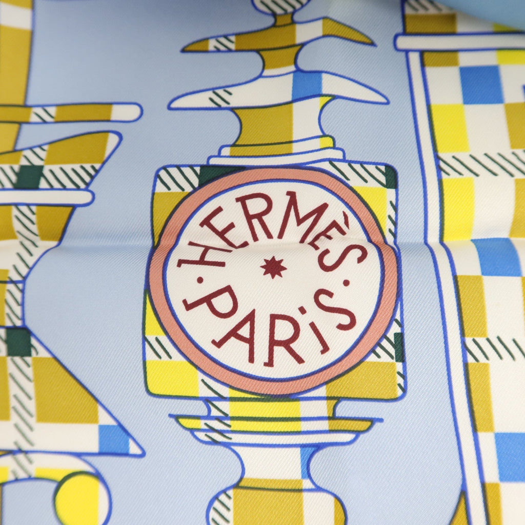 Hermès Silk Carré 90 · Azure