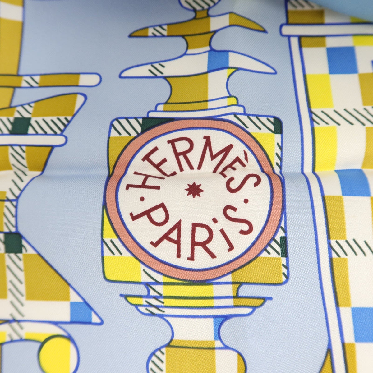 Hermès Silk Carré 90 · Azure