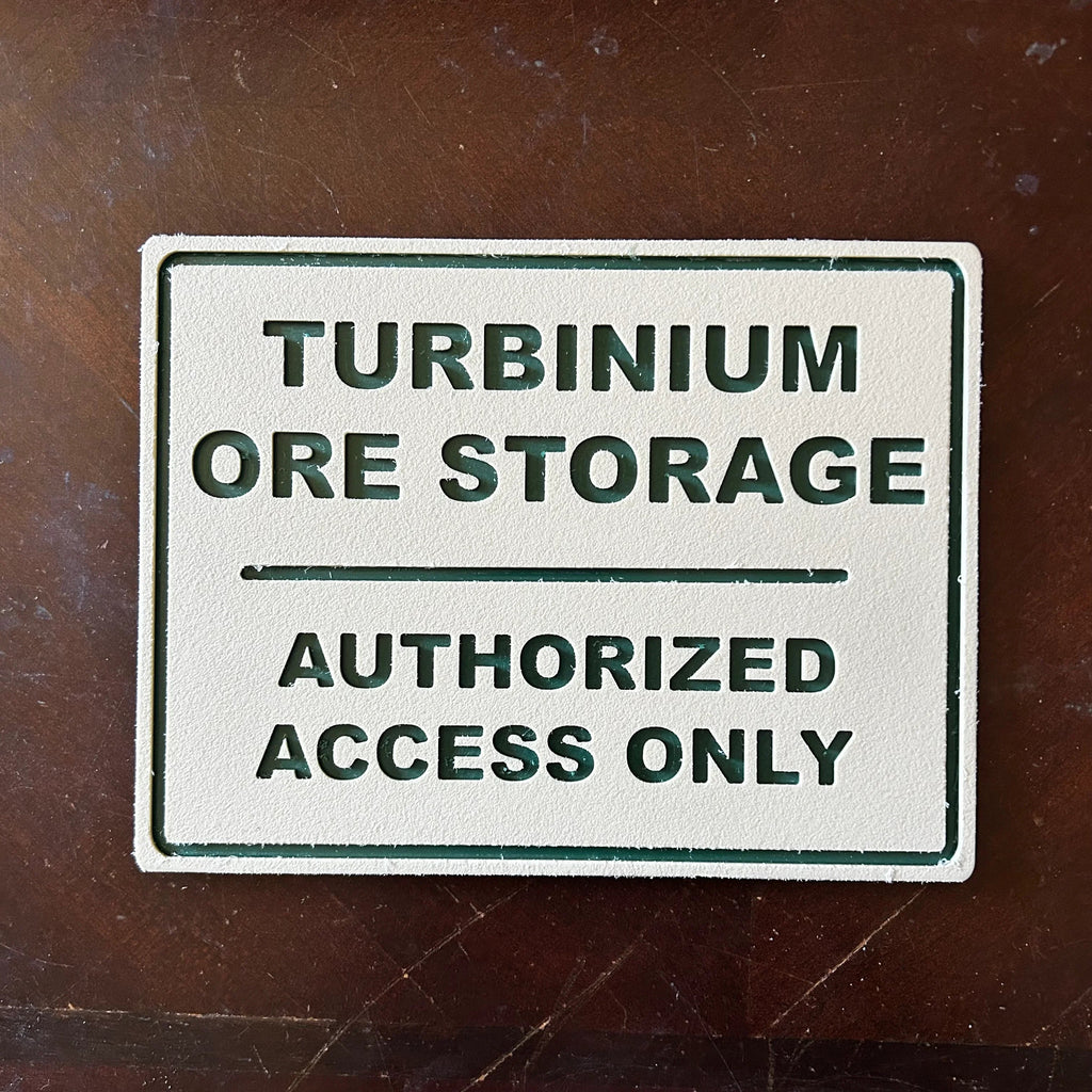 Turbinium Storage Wall Sign