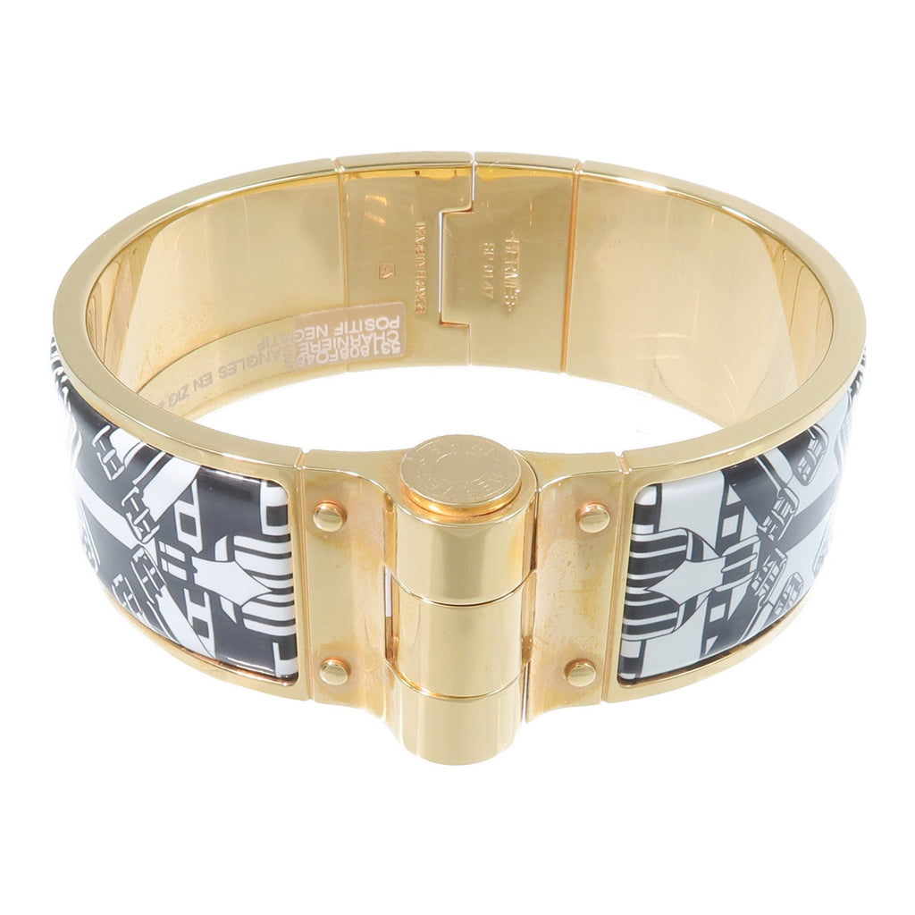 Hermès Charniere Wide Bangle · Enamel