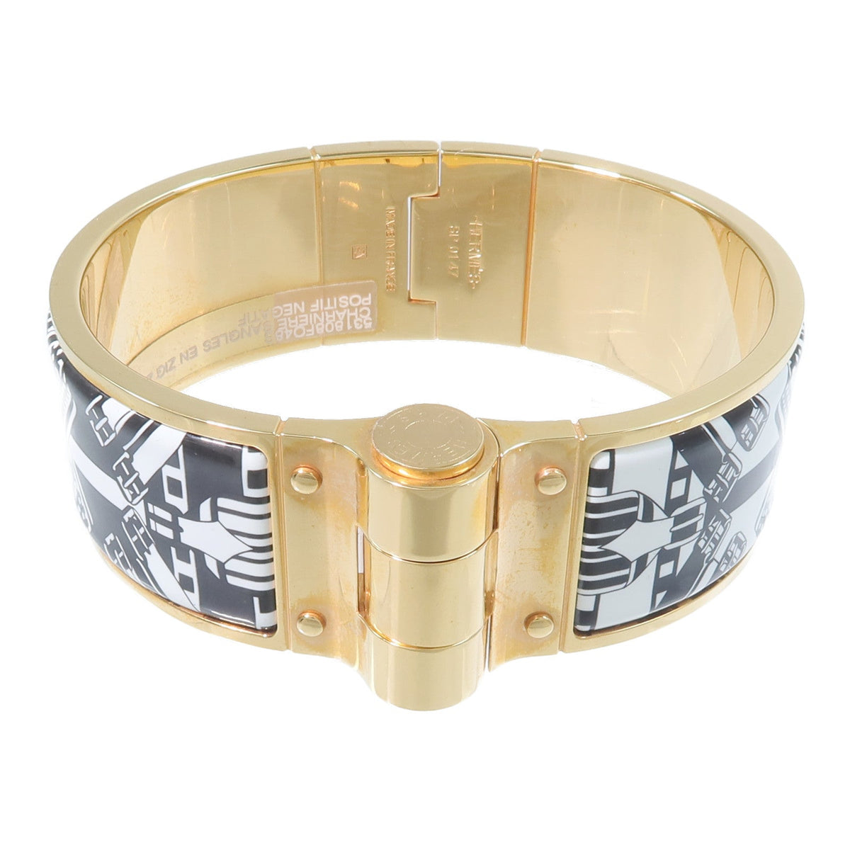 Hermès Charniere Wide Bangle · Enamel