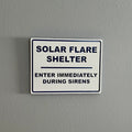 Solar Flare Shelter Wall Sign