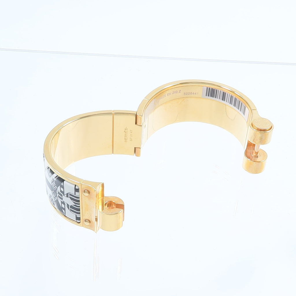 Hermès Charniere Wide Bangle · Enamel
