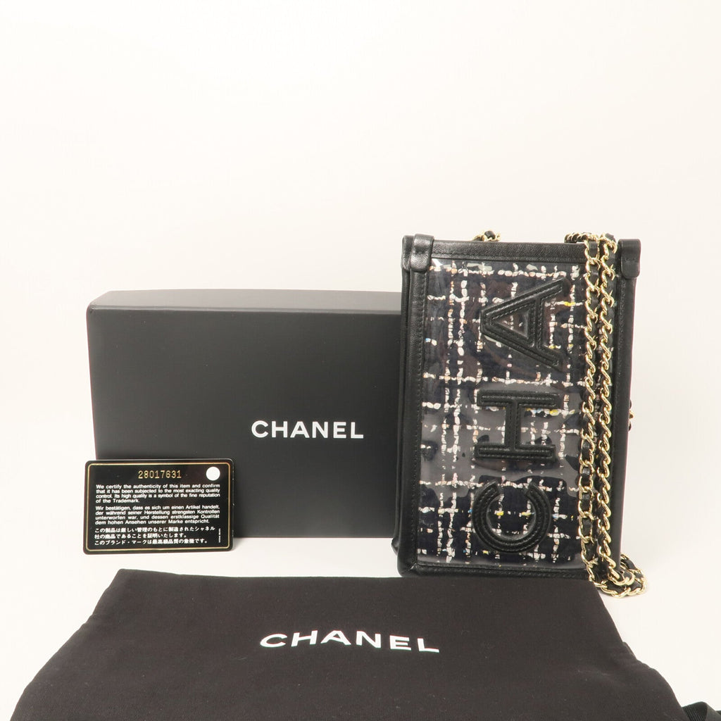 Chanel · Tweed Chain Clutch