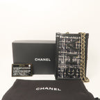 Chanel · Tweed Chain Clutch