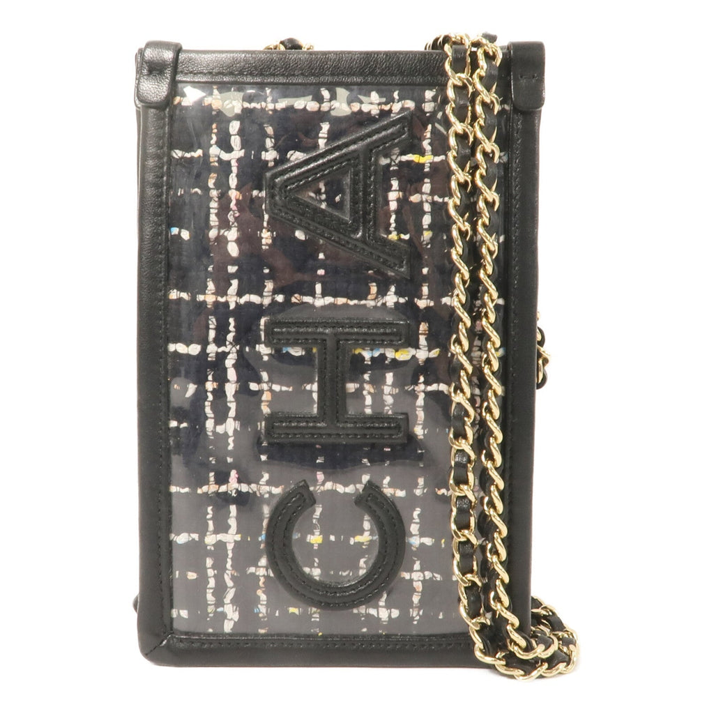 Chanel · Tweed Chain Clutch