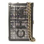 Chanel · Tweed Chain Clutch