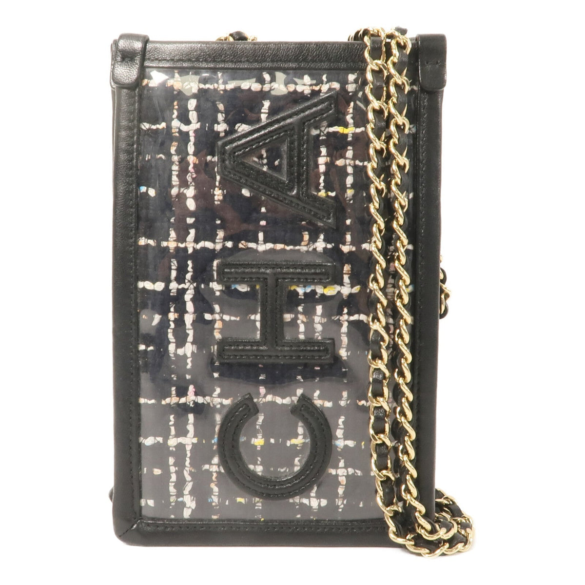 Chanel · Tweed Chain Clutch