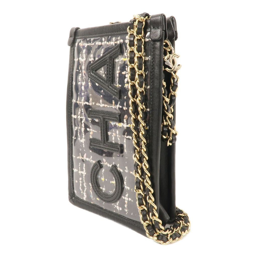 Chanel · Tweed Chain Clutch