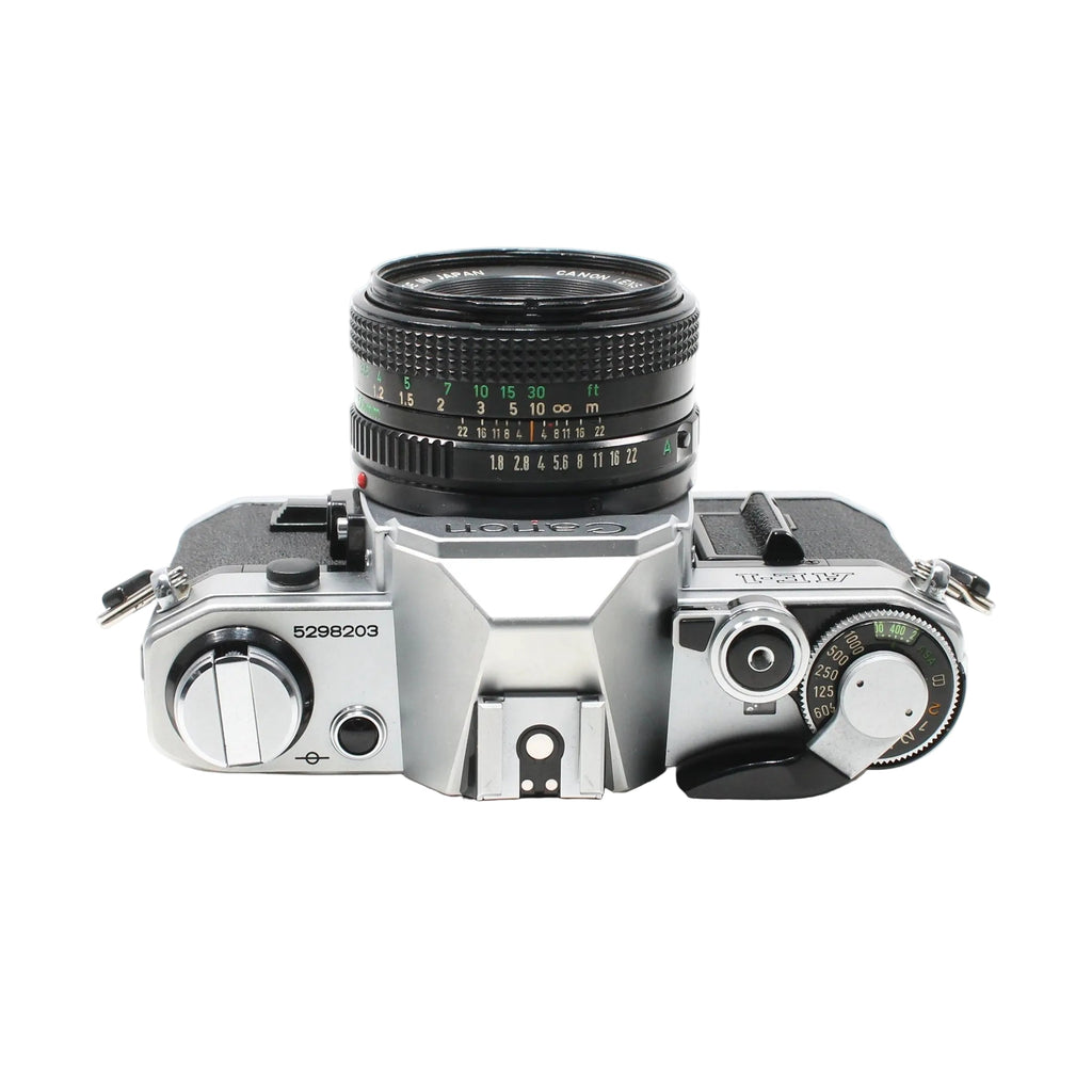 Canon AE-1 35mm SLR Film Camera Classic Manual Focus with Shutter Priority w/ Kit Lens