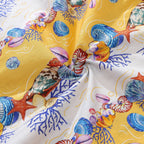 Men's Hawaiian Shirt Shell-Stripes Short Sleeve Aloha