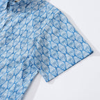 Men's Hawaiian Shirt Vintage Flowers Print Cotton Button-down