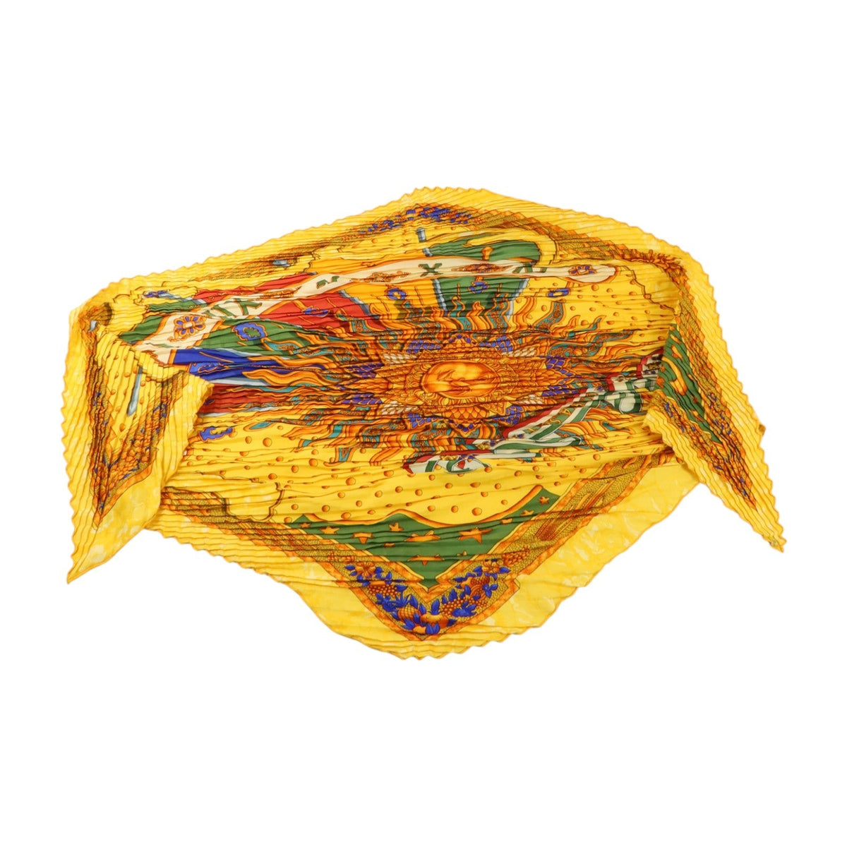 Hermès Carré Plissé · Silk Scarf 90