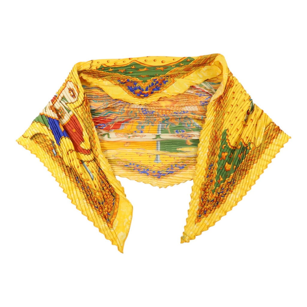 Hermès Carré Plissé · Silk Scarf 90