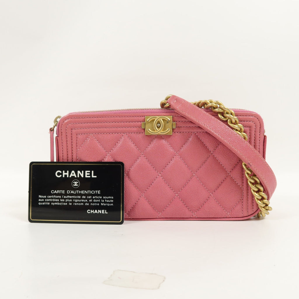 Chanel Boy Double Zip WOC · Calfskin
