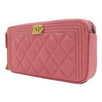 Chanel Boy Double Zip WOC · Calfskin