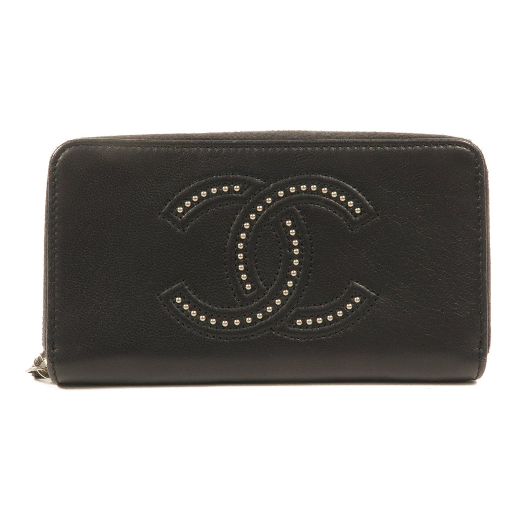 Chanel Studded CC · Zip Wallet · Lambskin