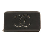 Chanel Studded CC · Zip Wallet · Lambskin