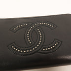 Chanel Studded CC · Zip Wallet · Lambskin