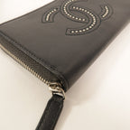 Chanel Studded CC · Zip Wallet · Lambskin