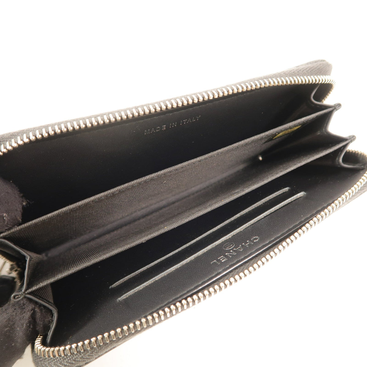 Chanel Studded CC · Zip Wallet · Lambskin
