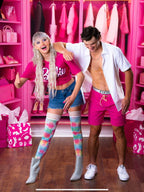 Gilly: Rainbow Tie Dye Thigh-Highs. Petite to Plus Size