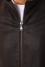 The Modena Matte Espresso Leather Men Jacket