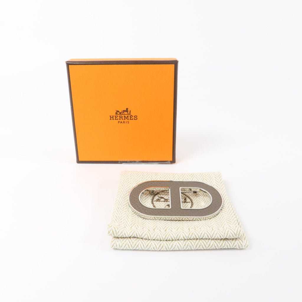 Hermès Chaîne d'Ancre · Epsom Leather Brooch