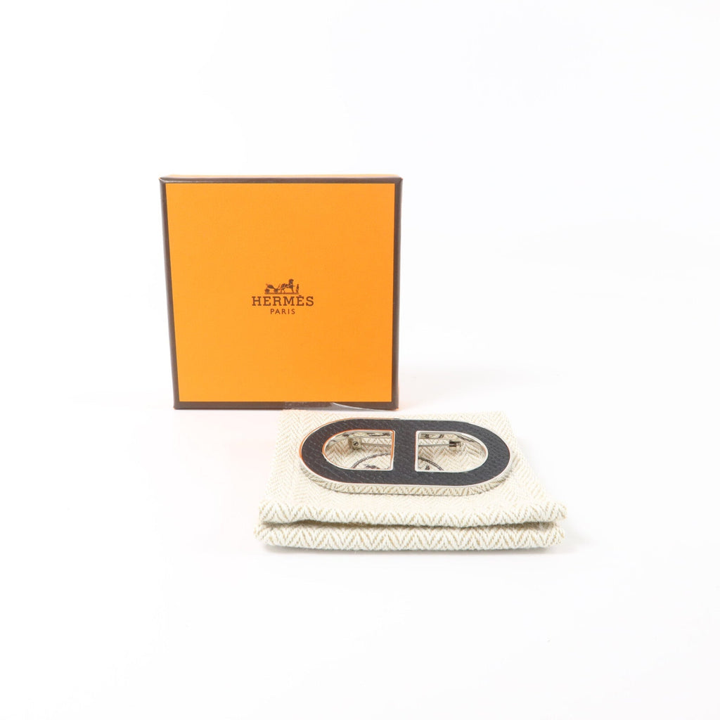 Hermès Chaîne d'Ancre · Epsom Leather Brooch