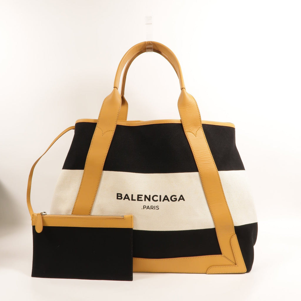 Balenciaga Navy Cabas · Canvas