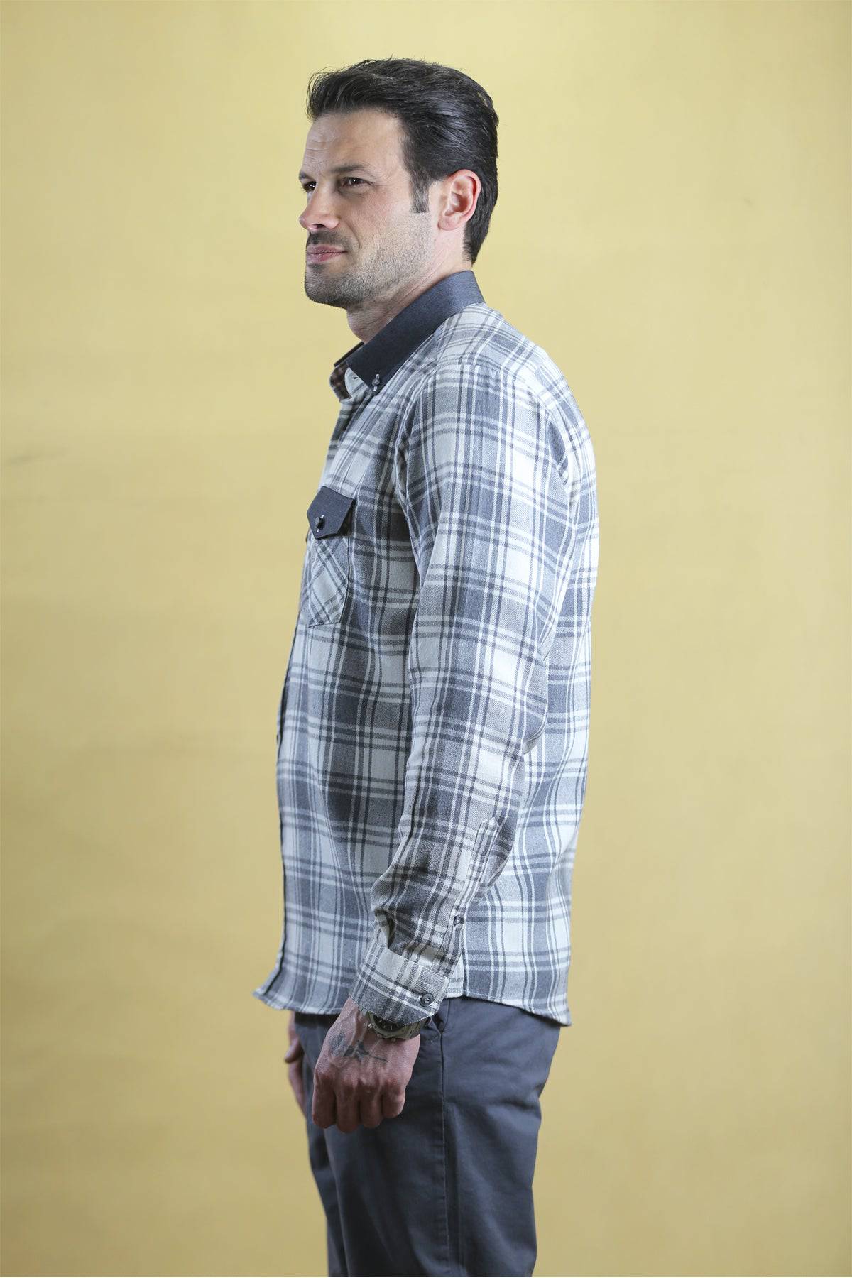 The Woodsman Shirt (Silver Plaid)