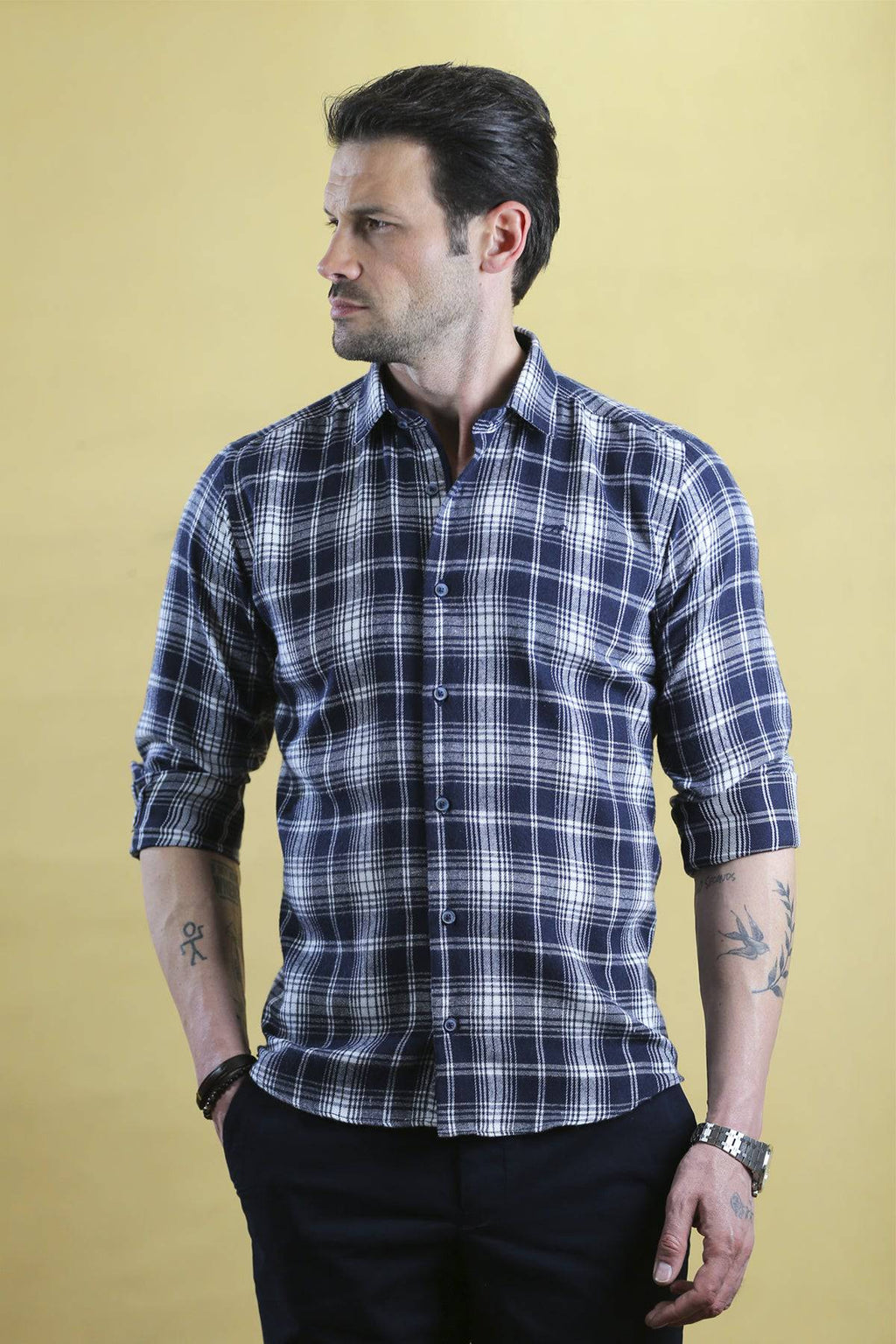 The Woodsman Shirt (The Navy Plaid)