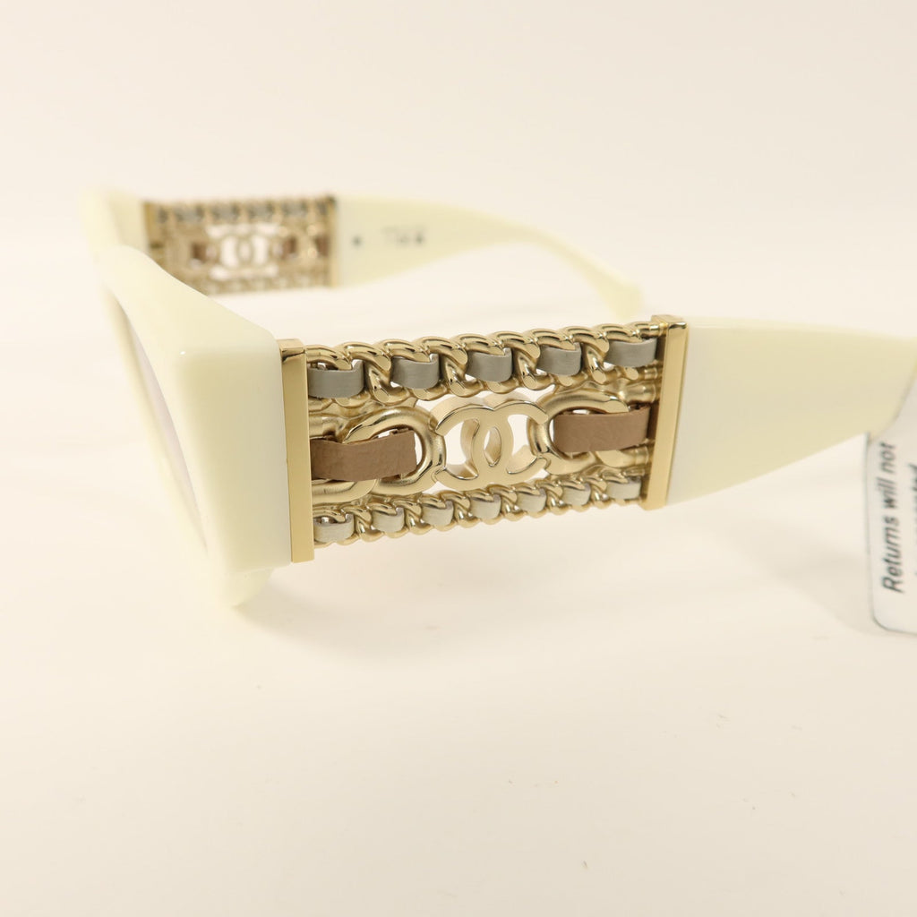 Chanel CC Oval Sunglasses · Gold Hardware