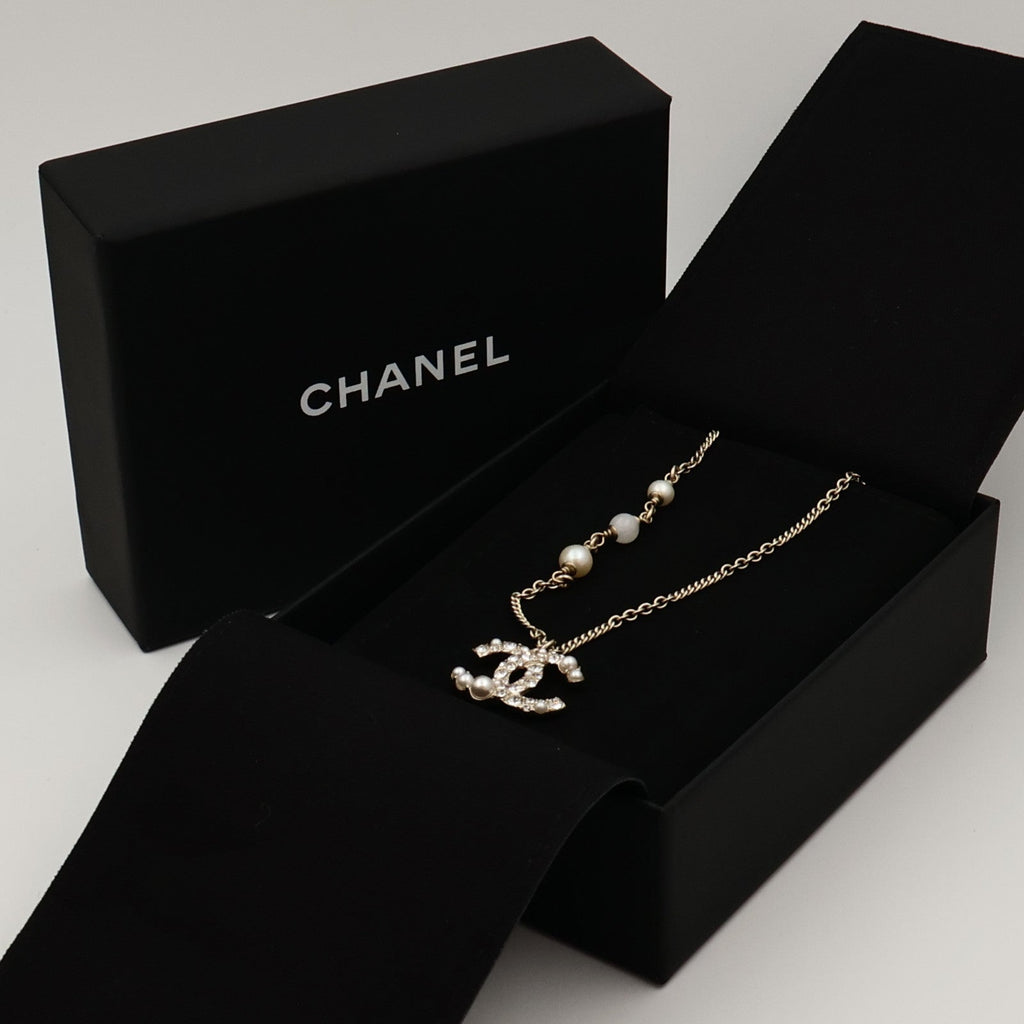 Chanel CC Necklace · PVC · Gold Accent