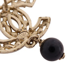 CHANEL CC Drop Earrings · Strass · Rose Gold