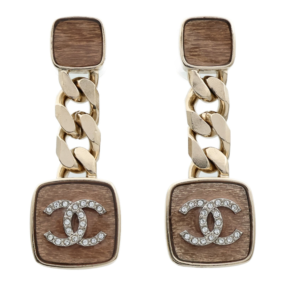 CHANEL CC Earrings · Tortoise & Gold