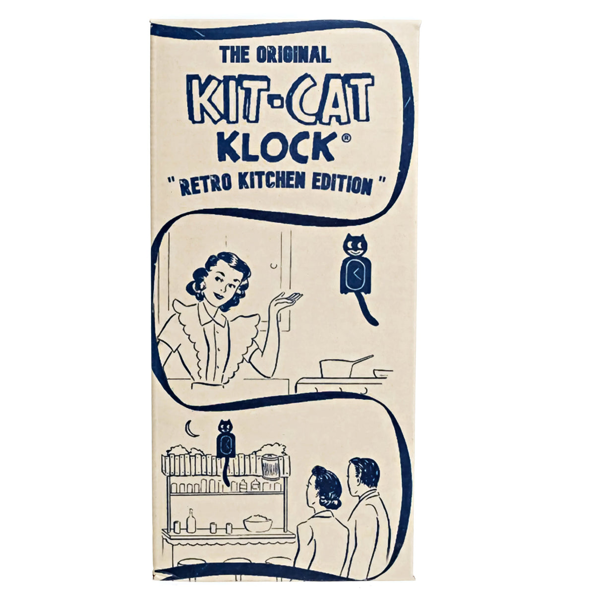 Retired Retro Pink Lady Kitchen Edition Kit-Cat Klock